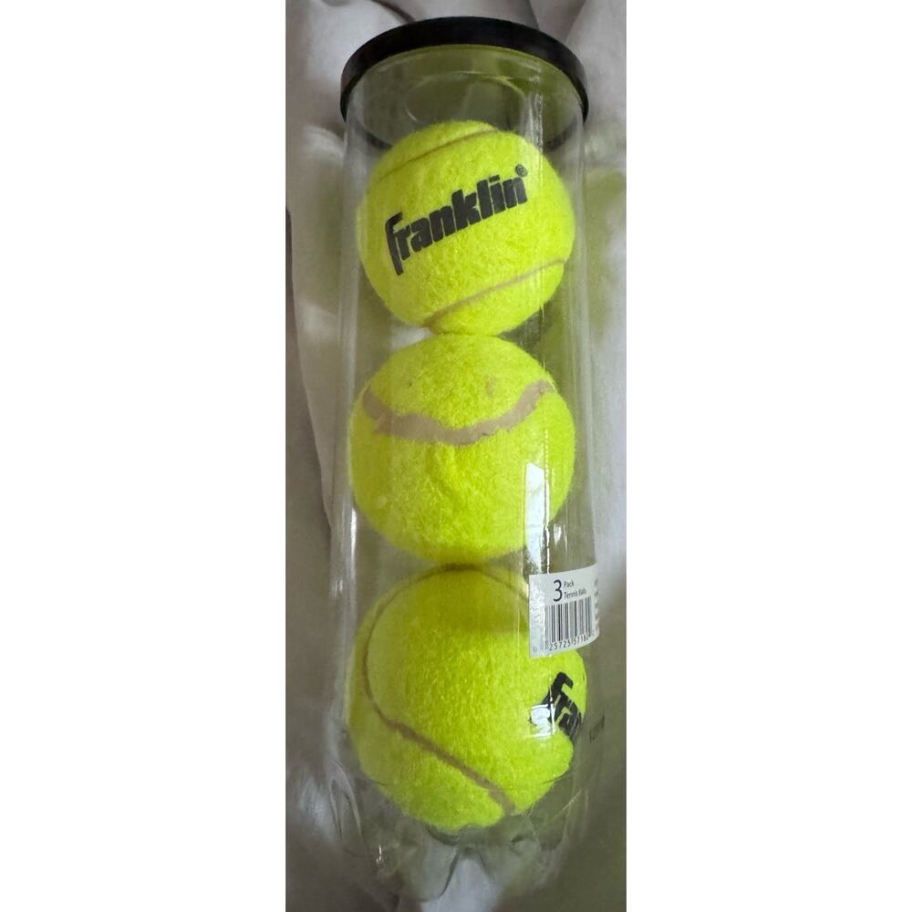 Franklin Sports Pressureless Reduced Bounce Practice Tennis Balls - 3-Pack Can